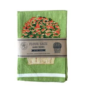 Mahogany Fall Mum Flour Sack Kitchen Towel Set of 2 Cotton 20x30 New